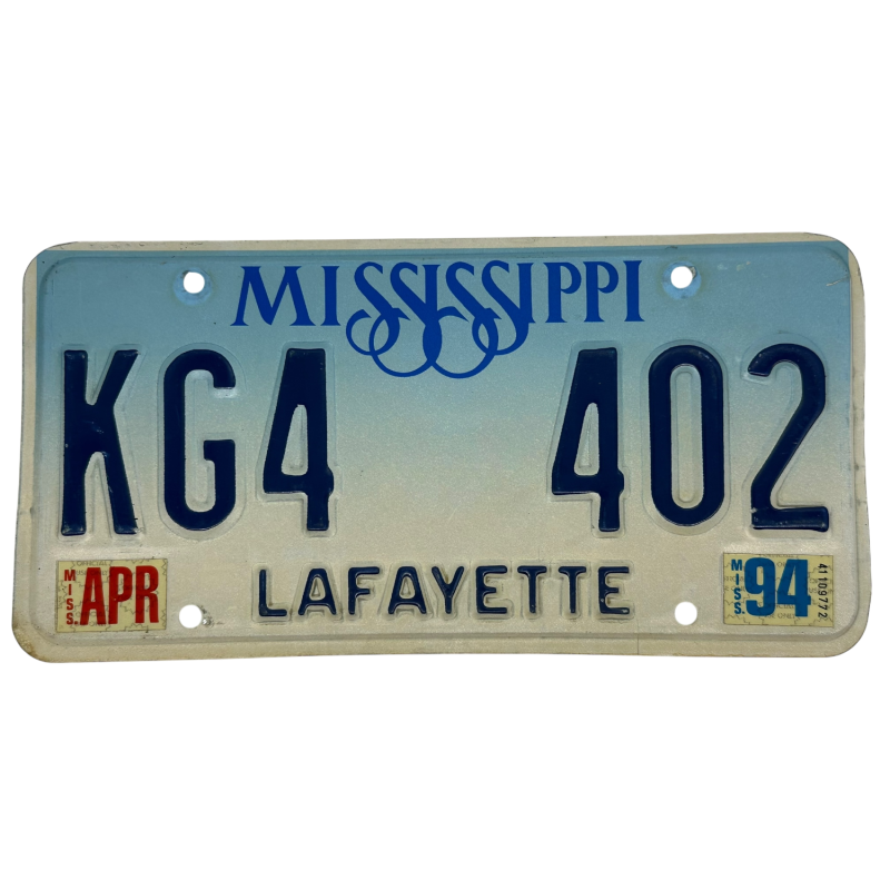 Plaque d'immatriculation du Mississippi Plaque d'immatriculation du Mississippi