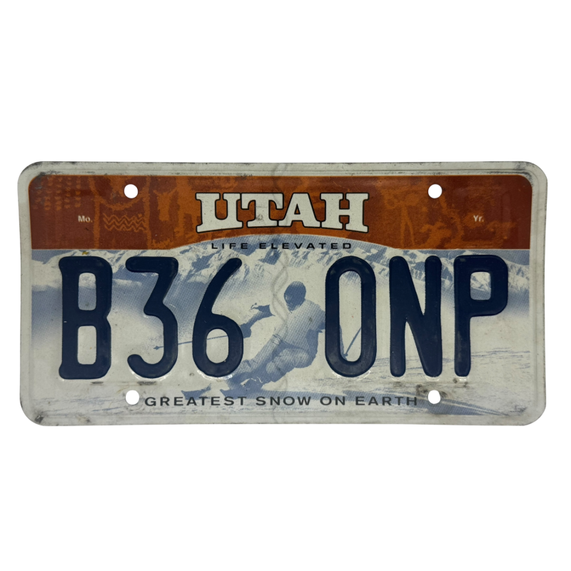 Utah Nummernschild