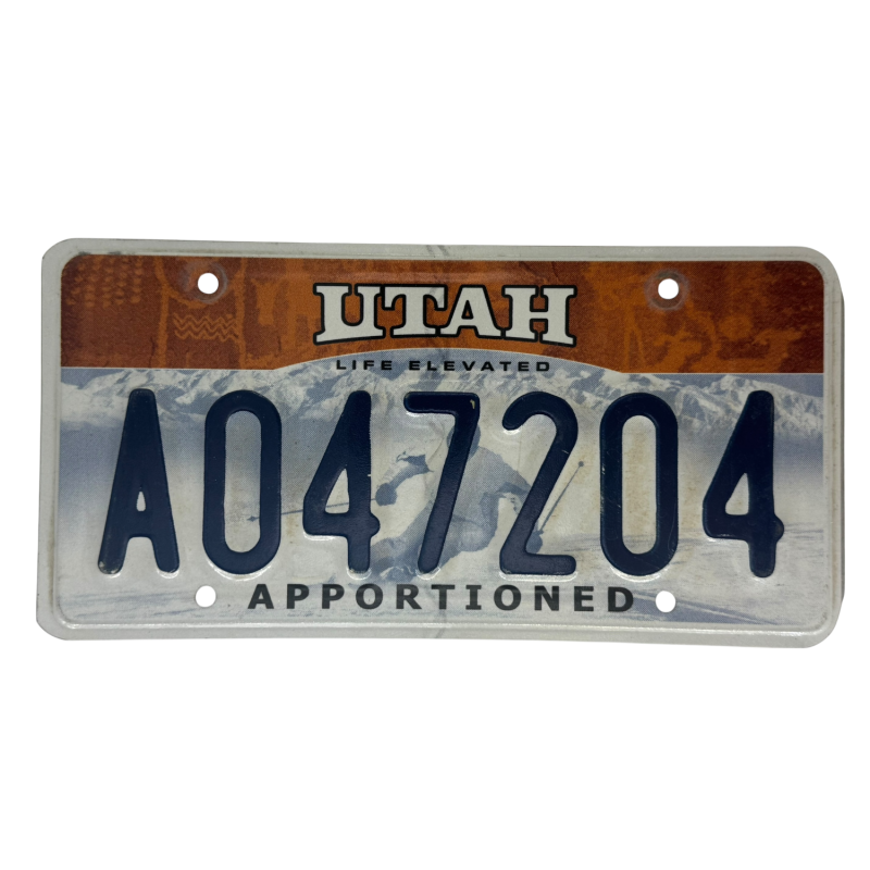 Utah Nummernschild