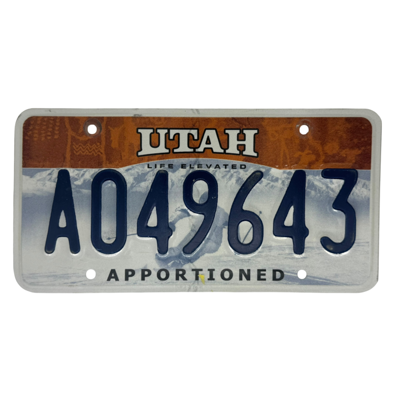 Utah Nummernschild