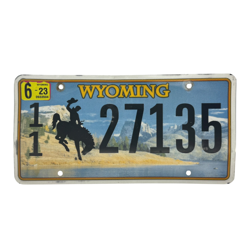Plaque d'immatriculation du Wyoming Plaque d'immatriculation du Wyoming
