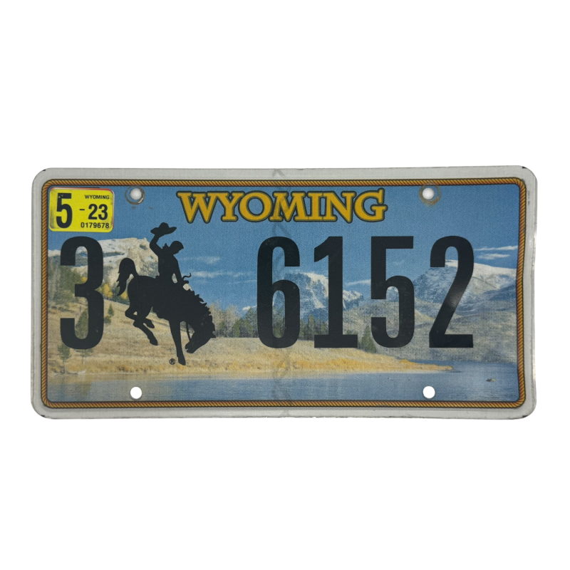 Plaque d'immatriculation du Wyoming Plaque d'immatriculation du Wyoming