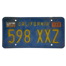 California -Nummernschild
