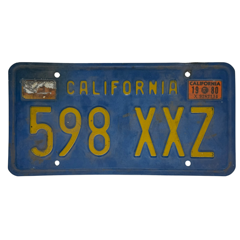 California -Nummernschild California -Nummernschild