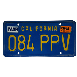 California -Nummernschild
