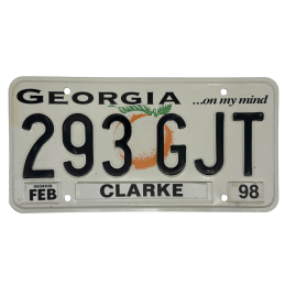 Georgia Nummernschild
