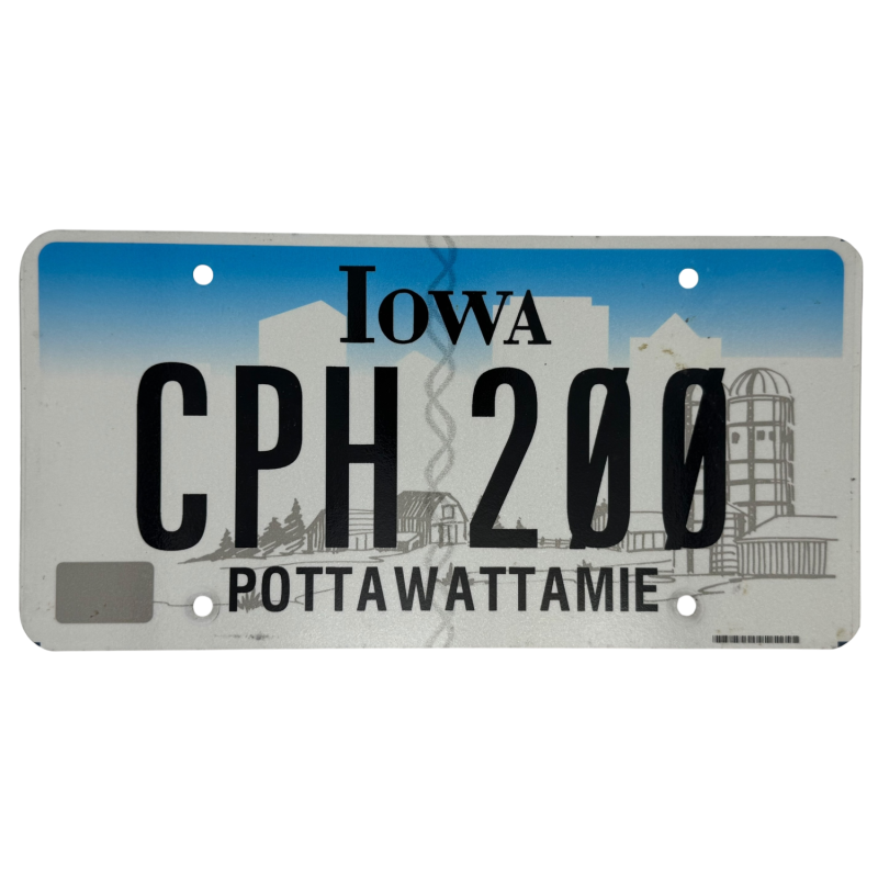 Iowa -Nummernschild Iowa -Nummernschild
