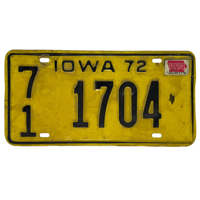 Iowa -Nummernschild Iowa -Nummernschild