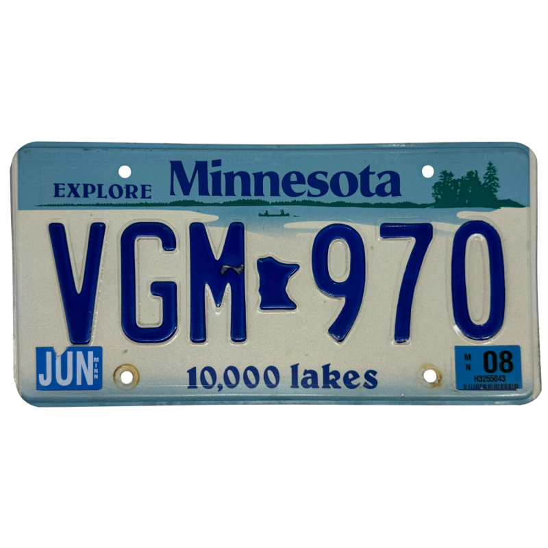 Plaque d'immatriculation du Minnesota