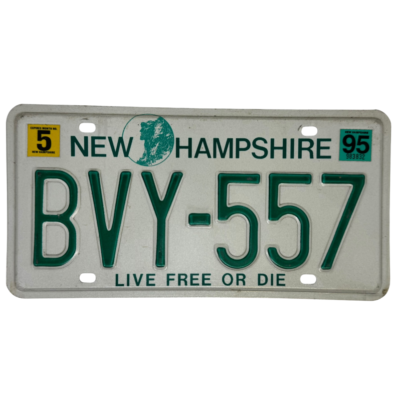 Plaque d'immatriculation du New Hampshire Plaque d'immatriculation du New Hampshire