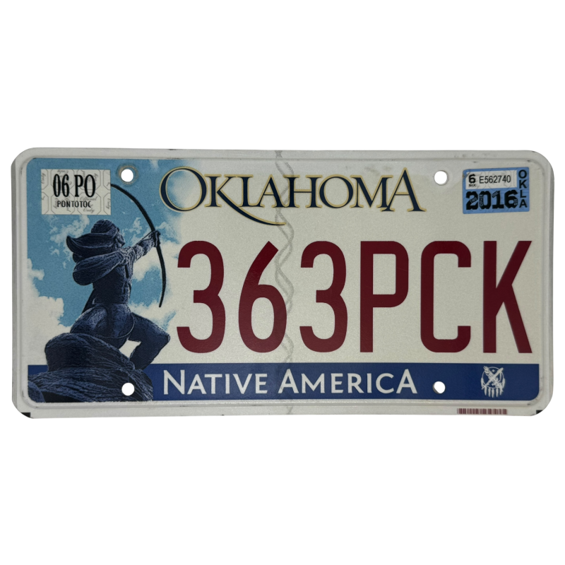 Oklahoma -Nummernschild Oklahoma -Nummernschild