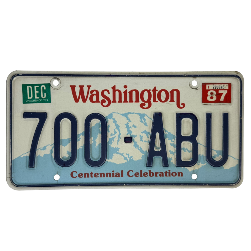 Washington Nummernschild Washington Nummernschild