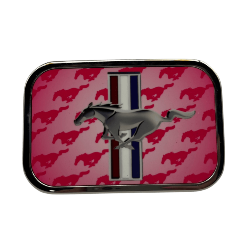 Ford Mustang Gürtelschnalle – Running Pony Tri-Bar