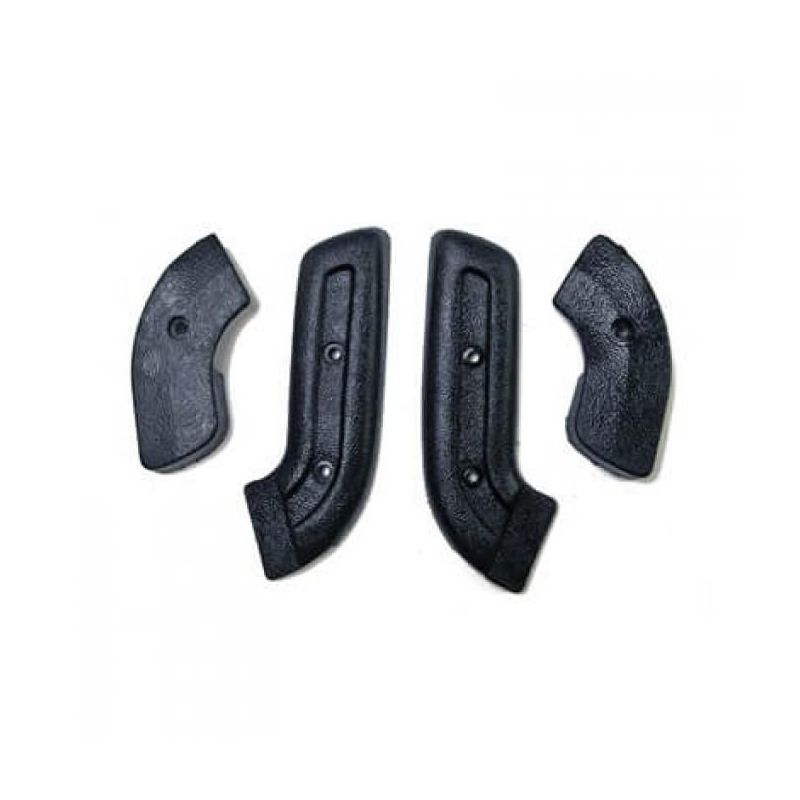 Front seat hinge covers, black 68-70