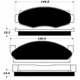 Front disc brake pads Granada Porterfield 64-73