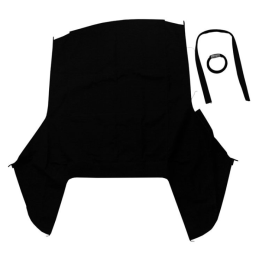 Capota descapotable con ventana de plástico negro 69-70