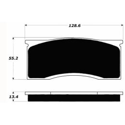 Brake pads disc brake front Porterfield RACE 64-67 (68-73)