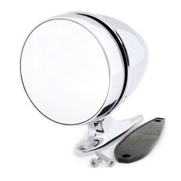 Chrome Bullet Mirror with Long Base and Standard Glass LH