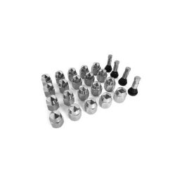 Wheel nut + valves chrome 1/2"-20RH 64-67 (64-73)