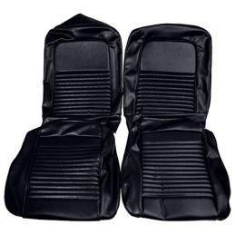 Fastback seat covers black complete 67