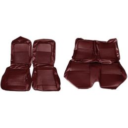 Fastback seat covers red complete 67