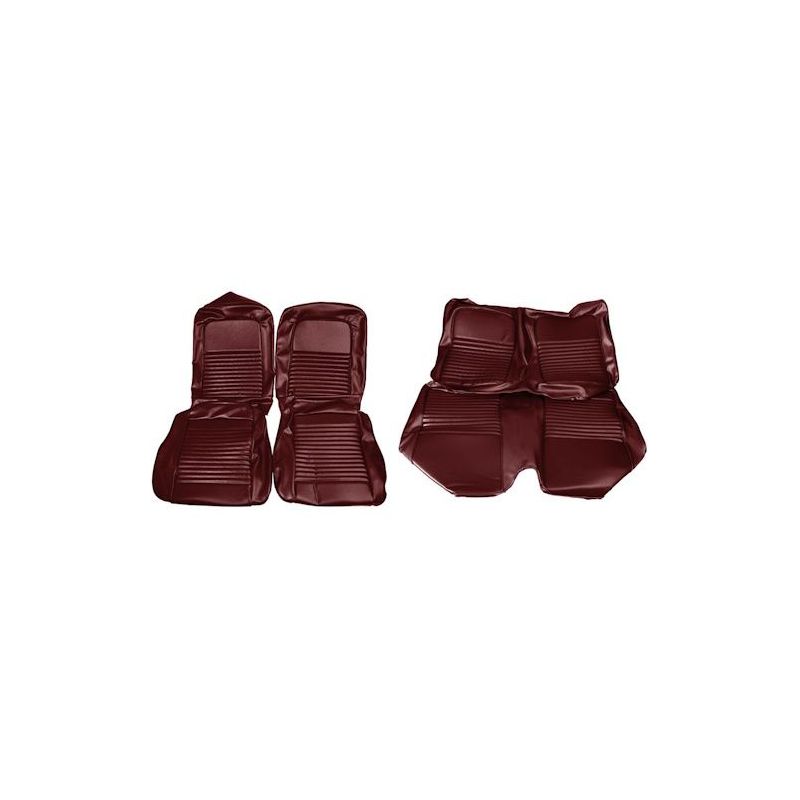 Fastback seat covers red complete 67