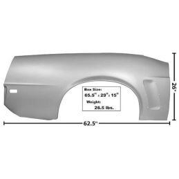 Panneau latéral droit complet, Cabriolet 69