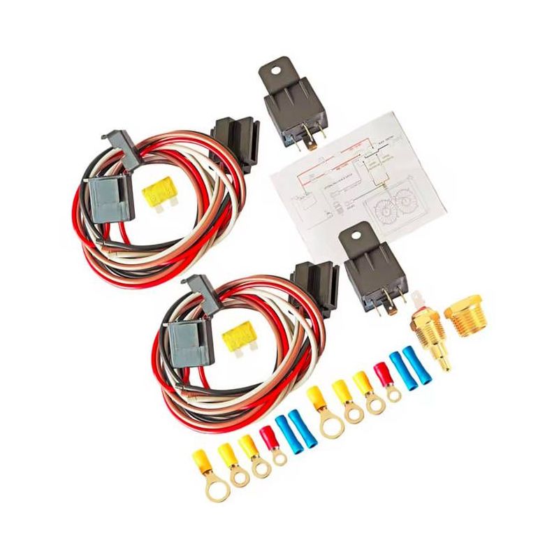 Kit de raccordement double ventilateur électrique 85°C 2*20A 64-73