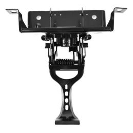 Hood latch with retaining plate 64-65