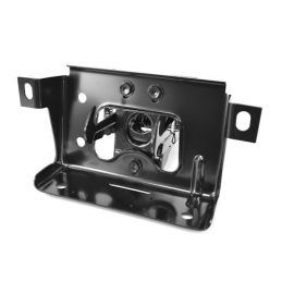 Hood latch with retaining plate 64-65
