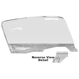 Left door glass clear Fastback 64-66
