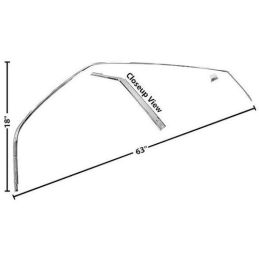 Modanatura bordo tetto sinistra Fastback 69-70