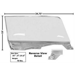 Left door window, clear, Coupé 64-66