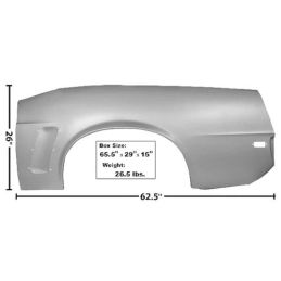 Complete left side panel, Cabriolet 69