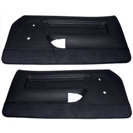 1971 - 1973 Ford Mustang Türverkleidungen Deluxe Schwarz Paar / D1ZZ65239423BKD D21077100