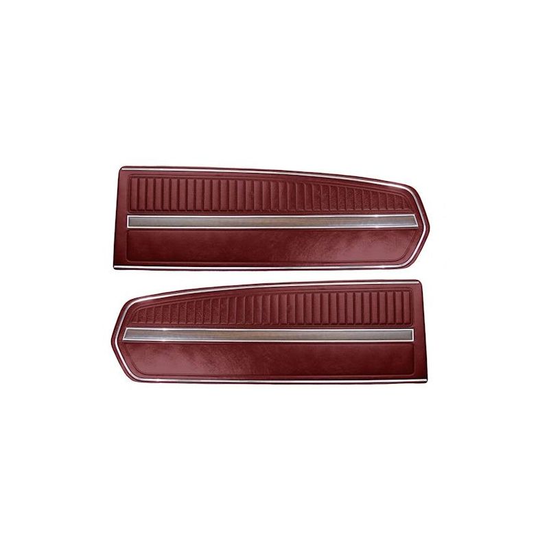 Deluxe door panels maroon 68