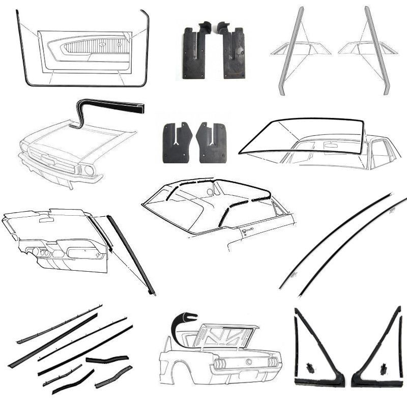 Jeu de joints pour cabriolet 64-66