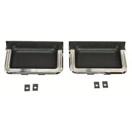 Manijas de puerta / Cubiertas de manija interiores negras 69-70