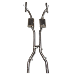 Système d'échappement 2,5" acier inoxydable style Magnaflow 64-70