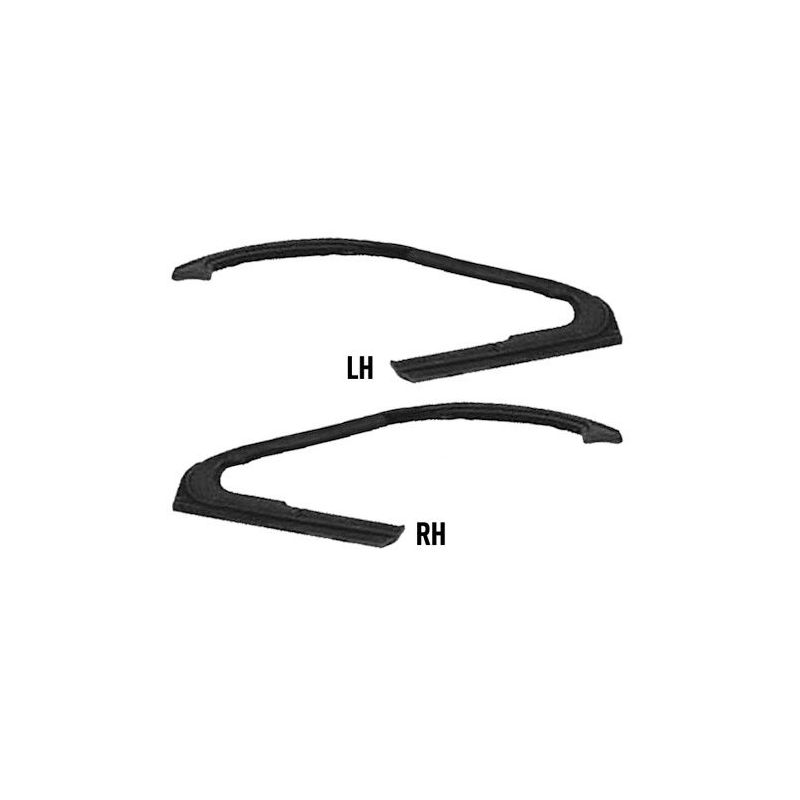 Front triangular window seals 64-66