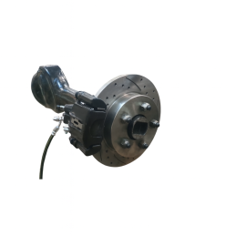 Rear disc brake conversion kit, slotted, black, 65-73