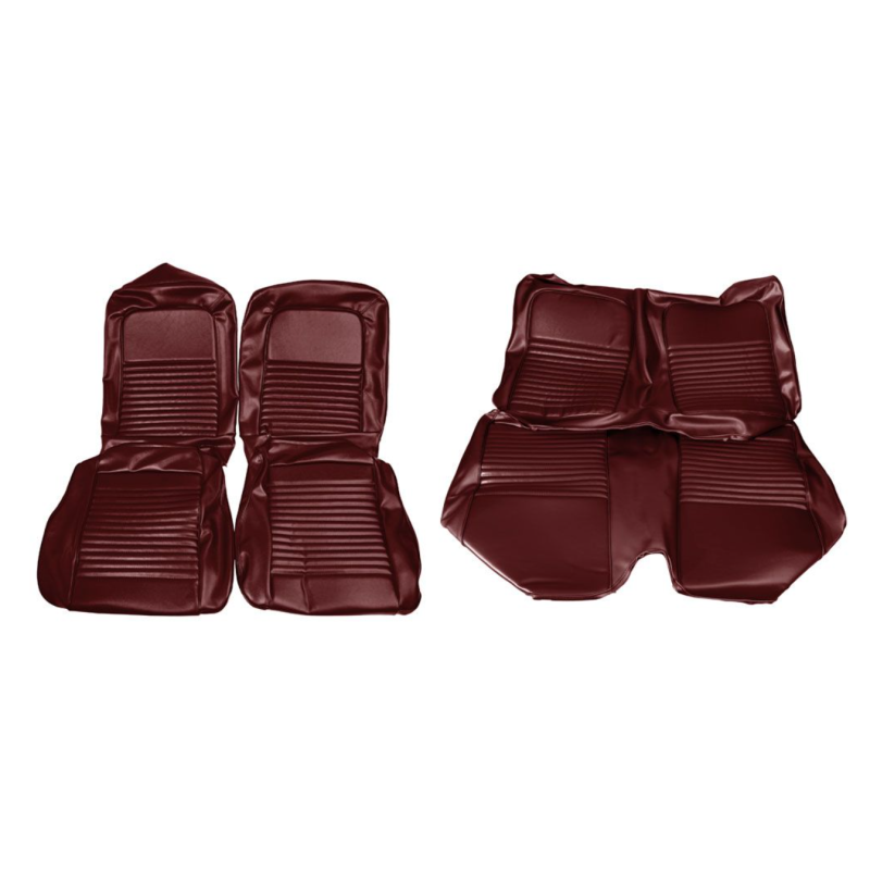 Convertible seat covers red complete 67