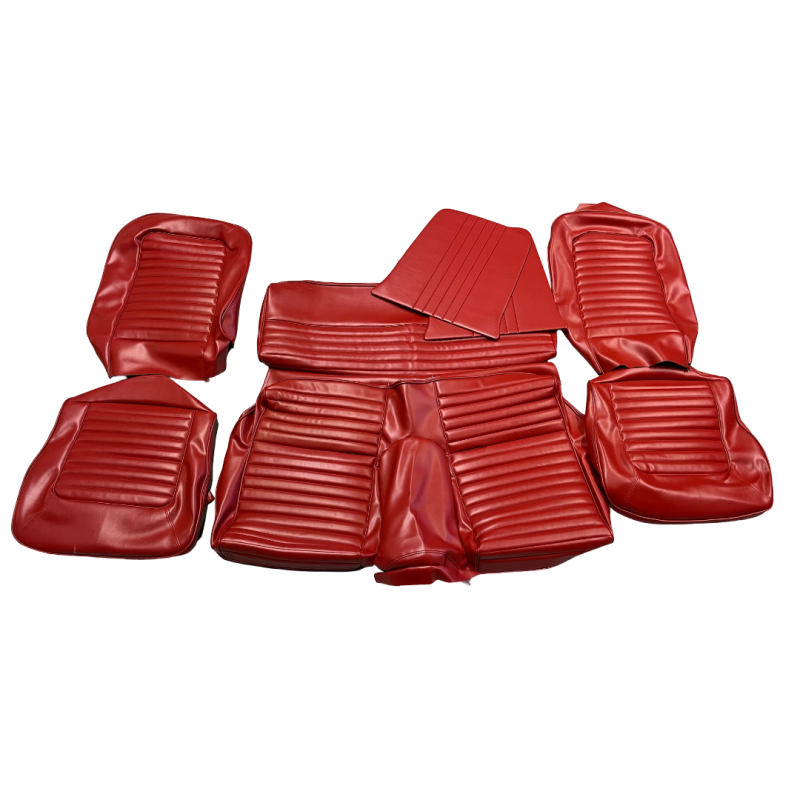 Fastback seat covers red complete 65