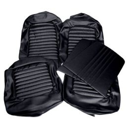 Fastback seat covers, black, complete set, 65