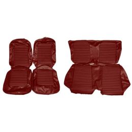Convertible seat covers, red, complete set, 66