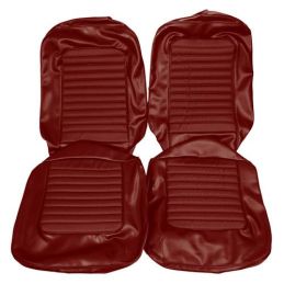 Fastback seat covers, red, complete set, 66