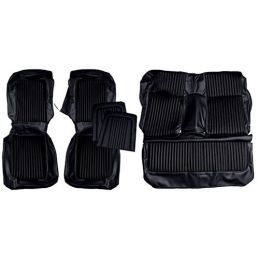 Fundas de asiento Fastback, negras, juego completo, 68