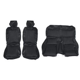 Fundas de asiento convertibles, negras, juego completo, 69