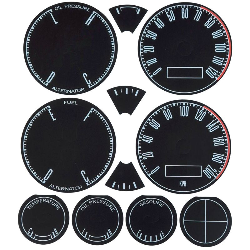 Speedometer overlays km/h and miles 67-68