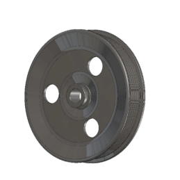 Power steering pulley, flat belt, 6-groove, 5.75"